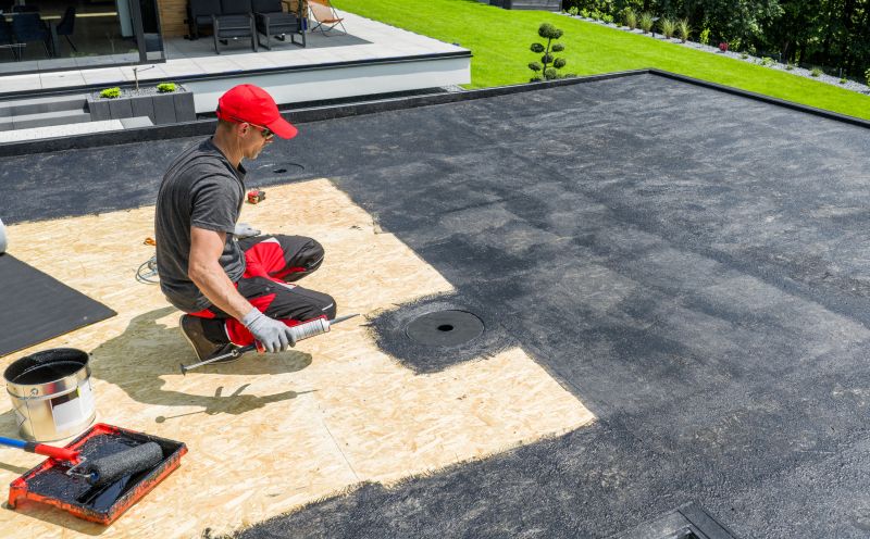 Synthetic Rubber Roof Installation
